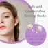 Clear Earring Backs, 200PCS Plastic Earring Stoppers, Tube Earring Findings, Hypo-allergenic Jewelry Accessories...