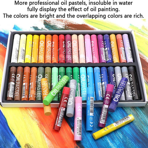 Oil Pastel Set,Professional Painting Soft Drawing Graffiti Art Crayons Washable Round Non Toxic Pastel Sticks for Artist,Kids,Student,Beginner (50...