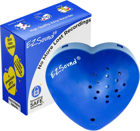 EZSound Voice Recorder for Teddy Bear | 30 sec Voice Box for Stuffed Animal | Personal Recordable Button | Custom Build a Bear Heart for Plush, Gi...
