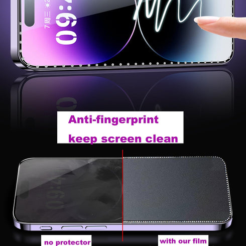 2PCS Glitter Matte Screen Protector suit for iPhone 14 Pro/iPhone 15,Diamond Bling Shiny Sparkling Tempered Glass Suit for iPhone 14 Pro/iPhone 15...