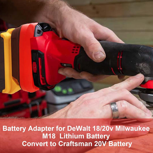 V20 Adapter Use for Craftsman 20V Cordless Tools,for Dewalt 20V 60V and for Milwaukee 18V M18 Li-on Battery Convert to Craftsman V20 Battery,Power...