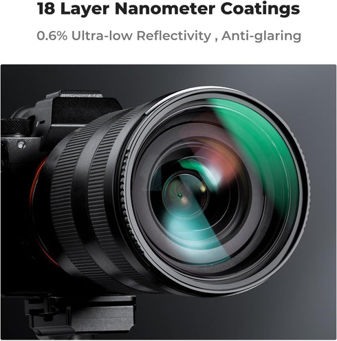 K&F Concept 62mm MC UV Lens Protection Filter with Lens Cap Cleaning Cloth Optical Glass Ultra Slim 18 Multi-Layer Coatings Camera Lens UV Filter ...