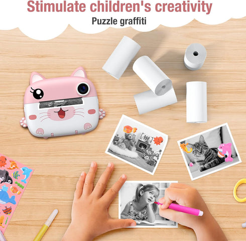 Kids Instant Camera Refill Print Paper-5 Rolls for Kids Instant Print Camera,HD Printing Thermal Print Paper Set Portable Refill Print Paper...