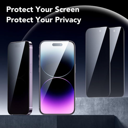ESR 3 Pack for iPhone 14 Pro Privacy Screen Protector, Anti-spy Tempered-Glass Privacy Screen Protector, Micro-curved Edges, Case Friendly......