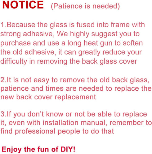 Back Glass Replacement for iPhone 13 pro 6.1 inches (Silver) All Carriers with Repairing Tool Kits...