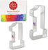 Number 1 Cookie Cutter 2-Pc. Set Made in USA by Ann Clark, 3.25", 4.5"...