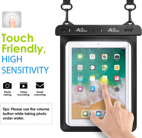 MoKo Waterproof Tablet Case, Tablet Pouch Dry Bag Compatible with iPad 10th, iPad Pro 11 2022, iPad 9/9.7/10.2, iPad Mini 6/5/4/3, iPad Air 5/4, A...