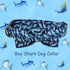Elegant little tail Dog Collar with Bow, Shark Print Adjustable Dog Collar Cute Bowtie Dog Collar Boy Pet Collar for X-Small Puppy and Cat...