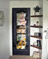Clear Crystal Hanging Shelves Over The Door Organizer Storage for Closet with 5 Pockets Organizer for Bedroom Bathroom, 2 Pack?Black?...