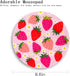 Gctriki Strawberry Mouse Pads for Desk, Cute Small Round Mousepad with Stitched Edge Non-Slip Rubber Base, Comfortable Computer Mouse Pad for Lapt...