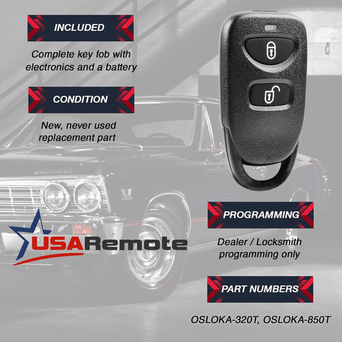 fits 2011-2013 Kia Sorrento / 2006-2011 Kia Rio Key Fob Keyless Entry Remote (PINHA-T036)...