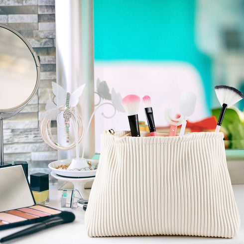 3 Pcs Cosmetic Bags Makeup Bag for Women Portable Travel Toiletry Cosmetic Pouch Cute Bag Accessories Brushes Storage Organizer for Daily Use, 3 S...