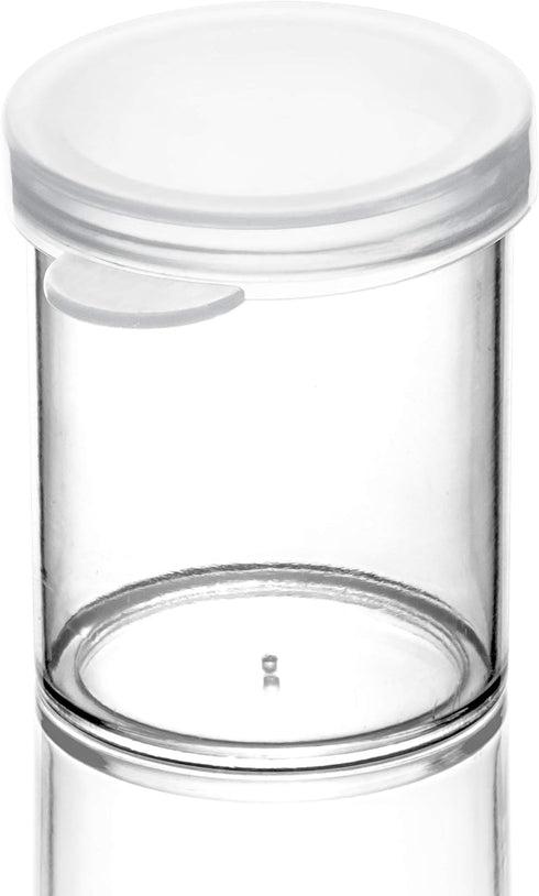 DecorRack 30 Plastic Mini Containers with Lids, 1oz, Craft Storage Containers for Beads, Glitter, Slime, Paint Pots or Seed Storage, Small Clear E...