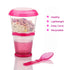 Cereal On The Go Cups Breakfast Drink Cups Portable Yogurt and Cereal to-Go Container Cup...