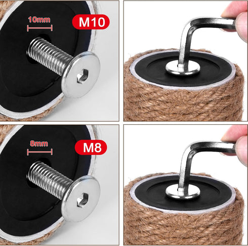 ChengFu Cat Scratching Post Replacement M10 Screws?M10 and M8 Screws for Cat Scratching Post with Allen Wrench 4PCS Threaded Bolt and 4PCS Screws,...