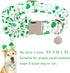 St. Patrick's Day Dog Collar with Flower, Cotton Flower Dog Collar for Small Girl Boy Dog, Durable Metal Buckle Pet Collar with Lucky Shamrock, Gr...