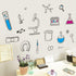 BIBITIME Science Laboratory Wall Decals Vinyl Chemical Element Tool Stickers for School Classroom Nursery Bedroom Children Student Study Teens Kid...