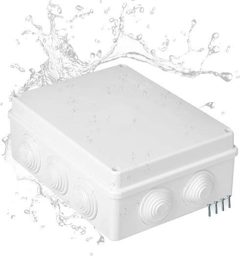 Iron Forge Cable Outdoor Electrical Junction Box Plastic, 8 x 6 Inch Waterproof Box, Weatherproof Plastic Box with Cover for Electronics, Electric...