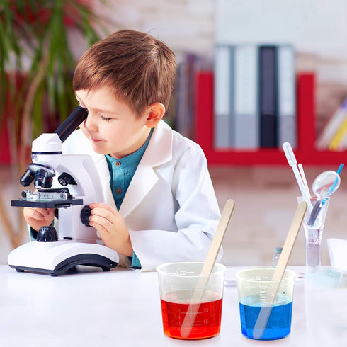 Coopay 50 Pack 60ml/2oz and 30ml/1oz Plastic Graduated Cups Transparent Scale Clear Epoxy Mixing Cup with 50 Pack Wooden Stirring Sticks for Resin...