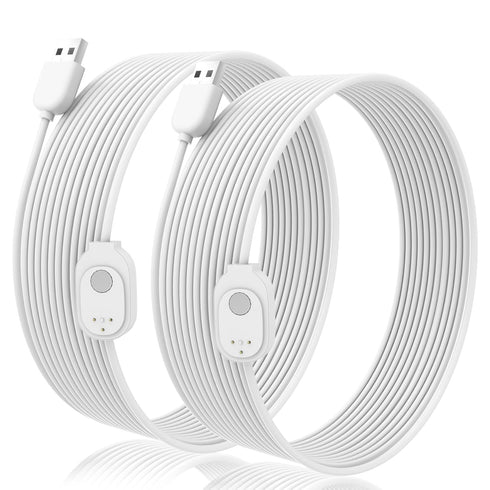 JYJZPB Magnetic Charging Cable Work with Arlo Ultra 1 Ultra 2 Arlo Pro 3 Arlo Pro 4/ 5S Suitable for Indoor/Outdoor 2 Pack, White 16FT......