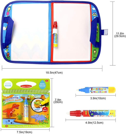 Jenilily Water Doodle Mat Portable Travel Drawing Bag Mat with Pen Educational Painting Toy for Toddlers Kids...