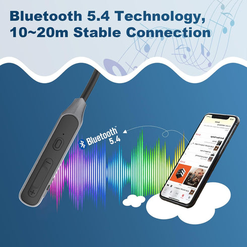 Bluetooth Headphones Neckband, Wireless Earphones with 30H Playtime, IPX5 Waterproof Noise Isolation Wireless Earbuds for Jobsite, Sports, Running...