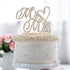 Mr and Mrs Love Cake Topper Wedding Anniversary Gold Crystal Rhinestone Party Decoration...