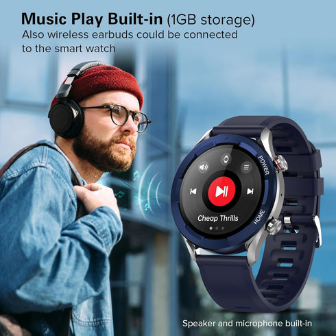 BRIBEJAT Smart Watch for Men Compatible with Samsung iPhone Android Phones (Dial/Answer Calls) Built-in Music Player Activity Tracker, Real-time H...