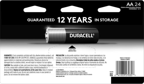 Duracell Coppertop AA Batteries with Power Boost Ingredients, 24 Count Pack Double A Battery with Long-lasting Power, Alkaline AA Battery for Hous...