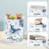 Clastyle 45L Large Blue Sea Animals Turtle Kid Laundry Hamper with Handle Collapsible Whale Shark Clothes Toy Storage Basket with Lid for Nursery...