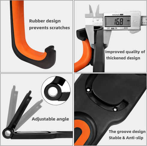 Bike Rack for Garage Wall Mount Bike Hanger Hooks for Bicycle Storage Easily Hang/Detach Storage System Vertical Bike Hook for Indoor Holds Up to ...
