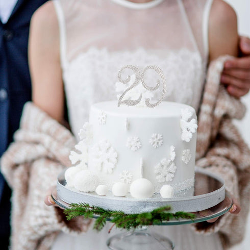 29 Years Birthday Cake Topper - New Best Crystal Rhinestone 29th Wedding Anniversary Or 29 Years Old Cake Topper Party Decoration Silver...