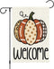 Louise Maelys Welcome Fall Garden Flag 12x18 Double Sided, Small Burlap Autumn Pumpkin Football Garden Flag Fall Thanksgiving Outside Outdoor Hous...