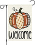 Louise Maelys Welcome Fall Garden Flag 12x18 Double Sided, Small Burlap Autumn Pumpkin Football Garden Flag Fall Thanksgiving Outside Outdoor Hous...