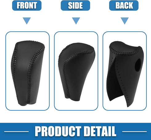 Gear Shift Lever Cover Automotive Interior Gear Shift Knob Trim for Honda Odyssey 2015-2018 Black Stitches...