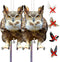 Bird Scare Devices Bird Scarers: Fake Owls to Keep Birds Away, Cardboard Owl Bird Control, Plastic Owls, Bird Reflector with Reflective Tape, 2PCS...