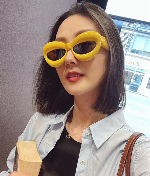 Long Keeper Sexy Lip Sunglasses - Unique Women Thick Frame Cat Eye Candy Color Punk Sun Glasses UV400...