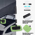 Car Glass Cleaner Wiper,Car Windshield Cleaning Tool, Microfiber Car Window Cleaner with Extendable Handle,Auto Glass Wiper Kit(Green Square)...