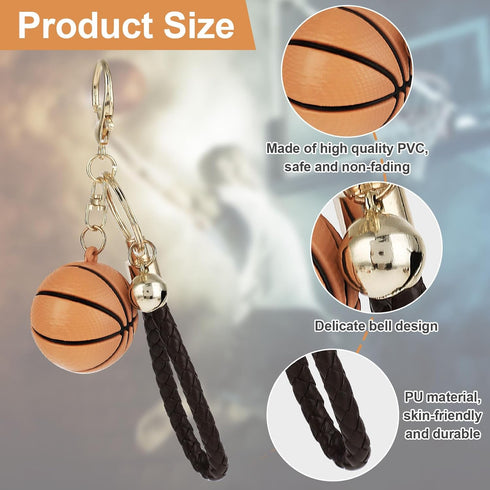 Basketball Gift Keychain, Novelty Sports Ball Key Chain for Boys Sports Fan Basketball Key Rings Inspirational Gift...