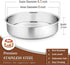 P&P CHEF 6 Inch Round Cake Pan Set of 3, Stainless Steel Round Baking Layer Pans Bakeware for Layer Birthday Cake, Fit Oven/Pots/Pressure Cooker, ...