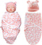 Reborn Baby Dolls Clothes Outfit Accessories Pink Heart Swaddle Blanket & Hat 2 Pcs Set for 17-22 Inch Reborn Doll Newborn Girl&Boy...
