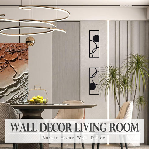 TYLCC Black Wall Decor Metal Wall Art Decor Minimalist Abstract Wall Art Wrought Iron Hanging for Bedroom Living Room Wall Decor - 2 Pcs (Simple-1...