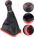 5 Speed Car Gear Shift Knob Manual/Auto Gear Shift Knob Boot Dust Boot Cover Replacement Compatible with MK4 1999-2004...