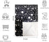 Baby Blanket for Girls Boys Black Moon Star Minky Super Soft Double Layer Receiving Blanket with Dotted Backing for Newborns Nursery Stroller Rece...