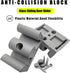50mm Bathroom Sliding Door Glass Anti-Collision Block Side Guide Rail for Shower Door Bathroom Sliding Door Bumper Shower Room Accessories(4pcs,Gr...
