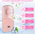 Portable Handheld Fan, Mini Cute Neck Personal Fan with Phone Holder, 3000mAh Rechargeable Power Bank?Small Desk Fan for Home Office Outdoor Trave...