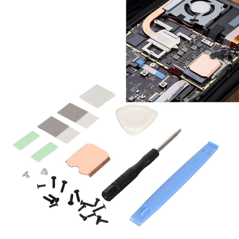 Steam Deck SSD Heatsink Thermal Pad, M.2 2230 NVME SSD Copper Heat Sink Cooling Thermal Pastes Back Cover Opening Tools, Replacements Screwdriver ...