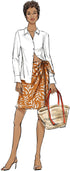 Butterick B6934A Misses' Wrap Skirt Sewing Pattern Kit in Two Lengths, Design Code B6934, Sizes XS-S-M-L-XL-XXL...