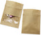 PABCK 100 Pack (Inner Size 2.36x2.36inch) Clear Window Airtight Seed Packets Brown Kraft Paper Envelopes for Zip Food Storage Lock Small Bags Zipp...