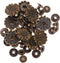 ARTIBETTER 10 Sets Antique Snaps Button Bronze Vintage Metal Snap Leather Fastener Flower Sewing Snaps for Handbag Purses Bags Clothes Leather Sew...